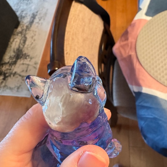 Blue Glass Cat Figurine - Picture 8 of 9